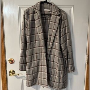 Potter's Pot Gray Plaid Women's soft jacket